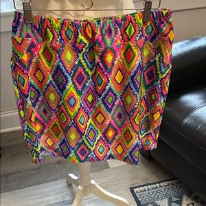 Vibrant Multicolor Geometric Women's Skort